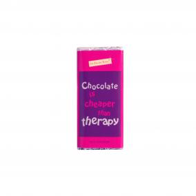 Chocolate is Cheaper Than Therapy, Belgian Milk Chocolate Bar -75g - M02832